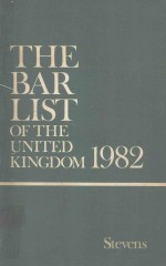 THE BAR LIST OF THE UNITED KINGDOM 1982