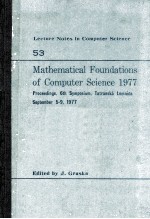 Lecture Notes in Computer Science 53 Mathematical Foundations of Computer Science 1977