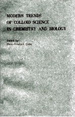 MODERN TRENDS OF COLLOID SCIENCE IN CHEMISTRY AND BIOLOGY