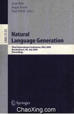 Lecture Notes in Artificial Intelligence 3123 Natural Language Generation Third International Confer