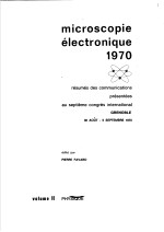 MICROSCOPIE ELECTRONIQUE  1970  VOLUME II