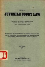 NOTES ON JUVENILE COURT LAW