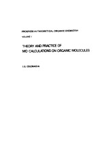 THEORY AND PRACTICE OF MO CALCULATIONS ON ORGANIC MOLECULES