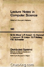 Lecture Notes in Computer Science 190 Distributed Systems Methods and Tools for Specification An Adv