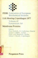 FEBS FEDERATION OF EUROPEAN BIOCHEMICAL SOCIETIES 11TH MEETING COPENHAGEN 1977  VOLUME 45 SYMPOSIUM 