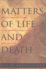 MATTERS OF LITE AND DEATH MAKING MORAL THEORY WORKIN MEDICAL ETHICS AND THE LAW