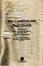 SOIL CONDITIONS AND PLANT GROWTH TENTH EDITION