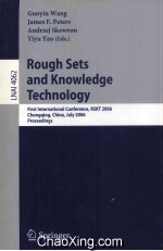 Lecture Notes in Artificial Intelligence 4062 RoughSets and Knowledge Technology First International