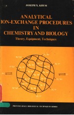 ANALYTICAL ION-EXCHANGE PROCEDURES IN CHEMISTRY AND BIOLOGY  THEORY