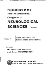 FIRST INTERNATIONAL CONGRESS OF NEUROLOGICAL SCIENCES PREMIER CONGRES INTERNATIONAL DE SCIENCES NEUR