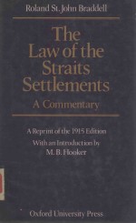 THE LAW OF THE STRAITS SETTLEMENTS A COMMENTARY