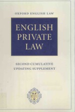 ENGLISH PRIVATE LAW SECOND CUMULATIVE UPDATING SUPPLEMENT