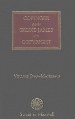 COPINGER AND SKONE JAMES ON COPYRIGHT VOLUME TOW-MATERIALS