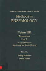 METHODS IN ENZYMOLOGY  VOLUME LIII  BIOMEMBRANES  PART D:BIOLOGICAL OXIDATIONS MITOCHONDRIAL AND MIC