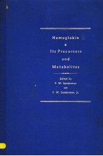 HEMOGLOBIN ITS PRECURSORS AND METABOLITES