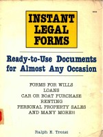 INSTANT LEGAL FORMS:READY-TO-USE DOCUMENTS FOR ALMOST ANY OCCASION