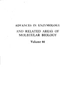 ADVANCES IN ENZYMOLOGY AND RELATED SUBJECTS OF BIOCHEMISTRY VOLUME 44