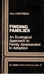 FINDING FAMILIES AN ECOLOGICAL APPROACH TO FAMILY ASSESSMENT IN ADOPTION