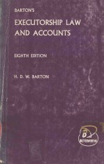 BARTON'S EXECUTORSHIP LAW AND ACCOUNTS