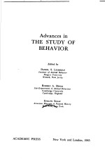 ADVANCES IN THE STUDY OF BEHAVIOR VOLUME 1