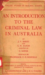 AN INTRODUCTION TO THE CRIMINAL LAW IN AUSTRALIA