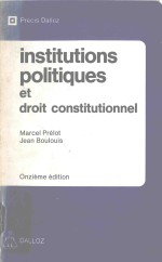 INSTITUTIONS POLITIQUES ET DROIT CONSTITUTIONNEL