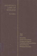 HALSBURY'S LAWS OF ENGLAND VOLUME 35