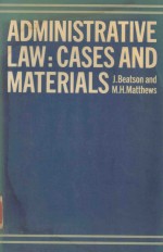 ADMINISTRATIVE LAW CSES AND MATERIALS