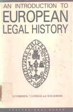 AN INTRODUCTION TO EUROPEAN LEGAL HISTORY