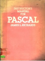 INSTRUCTOR'S MANUAL FOR PASCAL