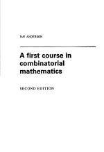 A FIRST COURSE IN COMBINATORIAL MATHEMATICS SECOND EDITION