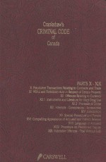 CRANKSHAW'S CRIMINAL CODE OF CANADA VOLUME 3