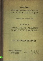 DEUXIEMES JOURNEES INTERNATIONALES DE CALCUL ANALOGIQUE SECOND INTERNATIONAL ANALOGUE COMPUTATION ME