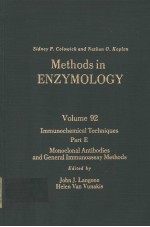 METHODS IN ENZYMOLOGY  VOLUME  92  IMMUNOCHEMICAL TECHNIQUES  PART  E  MONOCLONAL ANTIBOIES AND GENE