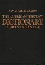 THE AMERICAN HERITAGE DICTIONARY OF THE ENGLISH LANGUAGE