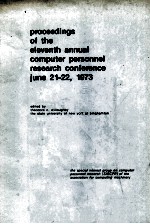 proceedings of the eleventh annual computer personnel research conference june 21-22