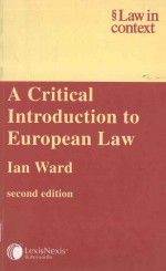 A CRITICAL INTRODUCTION TO EUROPEAN LAW