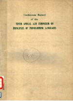 CONFERENCE RECORD OF THE TENTH ANNUAL ACM SYMPOSIUM ON PRINCIPLES OF PROGRAMMING LANGUAGES