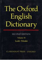 THE OXFORD ENGLISH DICTIONARY SECOND EDITION VOLUME Ⅸ