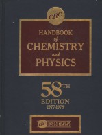 HANDBOOK OF CHEMISTRY AND PHYSICS  58TH EDITION