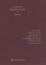 CRANKSHAW'S CRIMINAL CODE OF CANADA VOLUME 7