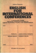 ENGLISH FOR INTERNATIONAL CONFERENCES