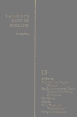 HALSBURY'S LAWS OF ENGLAND VOLUME 18