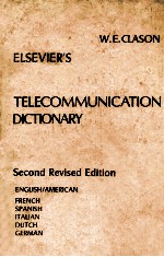 ELSEVIER'S TELECOMMUNICATION DICTIONARY SECOND REVISED EDITION