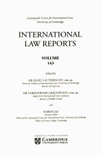 INTERNATIONAL LAW REPORTS  VOLUME 143