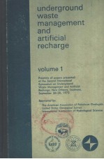 UNDERGROUND WASTE MANAGEMENT AND ARTIFICIAL RECHARGE  VOLUME 1