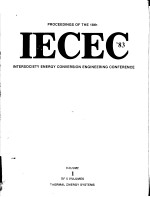 18TH INTERSOCIETY ENERGY CONVERSION ENGINEERING CONFERENCE  VOLUME 1  THERMAL ENERGY SYSTEMS