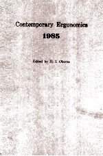 Contemporary Ergonomics 1985 Proceedings of the Ergonomics Society's Annual Conference 27-29 March 1