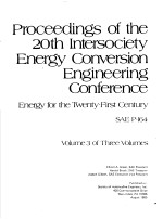 PROCEEDINGS OF THE 20TH INTERSOCIETY ENERGY CONVERSION ENGINEERING CONFERENCE  VOL.3