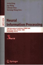 Lecture Notes in Computer Science 4234 Neural Information Processing Part III